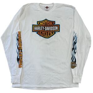 Harley Davidson Men's T-Shirt Las Vegas Flame Long Sleeve RK Stratman XL 2015